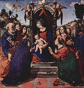 Piero di Cosimo Maria mit dem Kind, Engeln, Hl. Katharina von oil on canvas